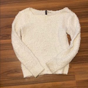 SOLD - Fuzzy White H&M Sweater